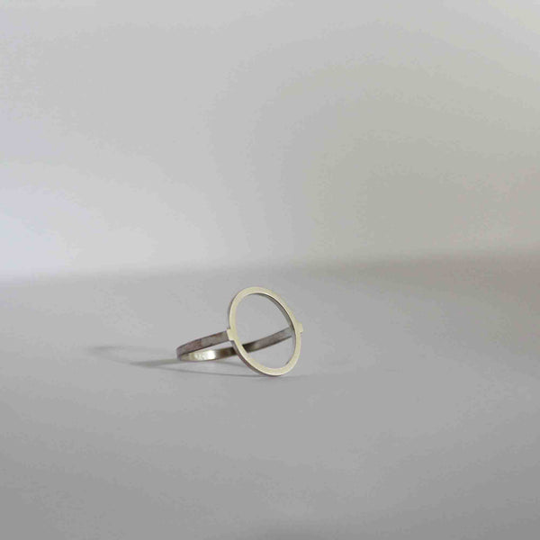 Simple open circle ring in Silver. Sterling silver circular ring, Designed circle ring, gold-plated open circle ring. BAARA Jewelry