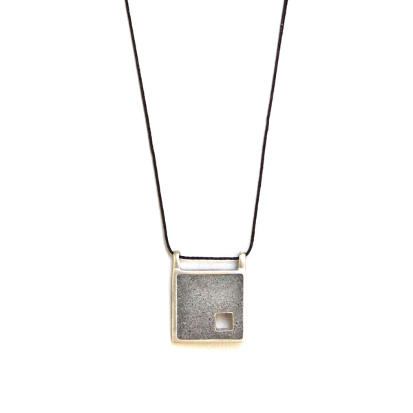 Unisex Square Concrete Necklace