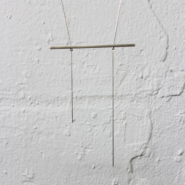 Minimal Bar Necklace, by BAARA Jewelry. Minimal Long Necklace, Simple Statement Necklace