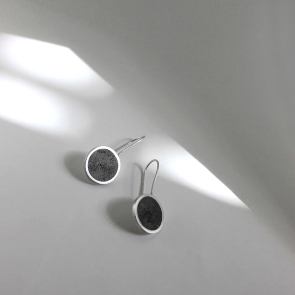 Minimalist Short Concrete Earrings
