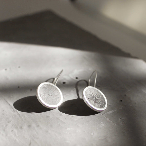 Minimalist Short Concrete Earrings