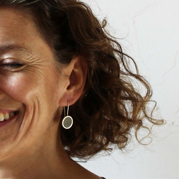 Minimalist Short Concrete Earrings
