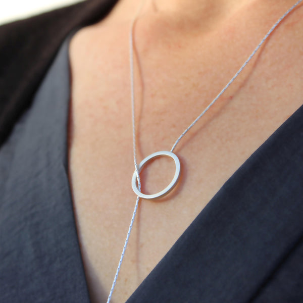 Circle Lariat Necklace