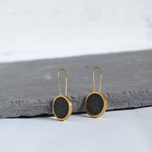 Minimalist Short Concrete Earrings