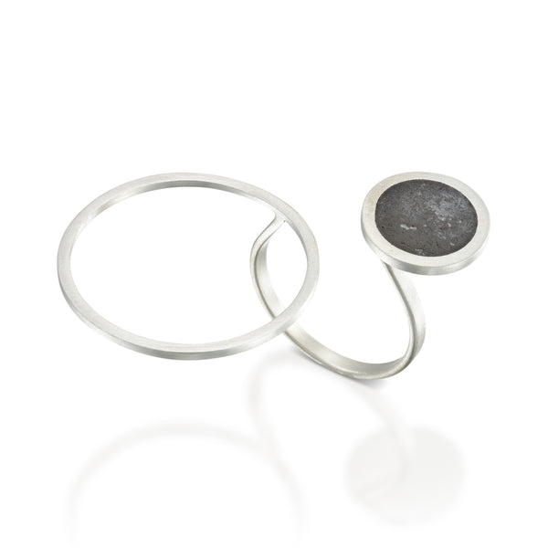 Asymmetrical Concrete Ring, by BAARA Jewelry, Statement Ring, Geometric Jewelry, Concrete Jewelry