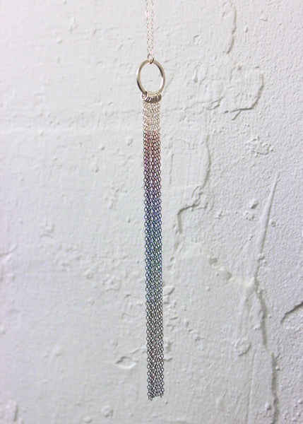 Rainbow necklace, by BAARA Jewelry. Statement delicate necklace, handmade silver jewelry, designer necklace, BAARA Jewelry