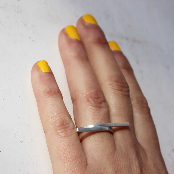 Cross Line Ring