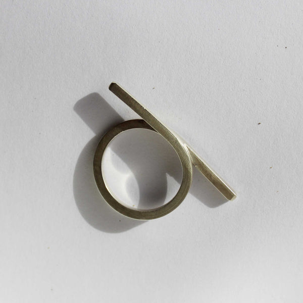 Cross Line Ring