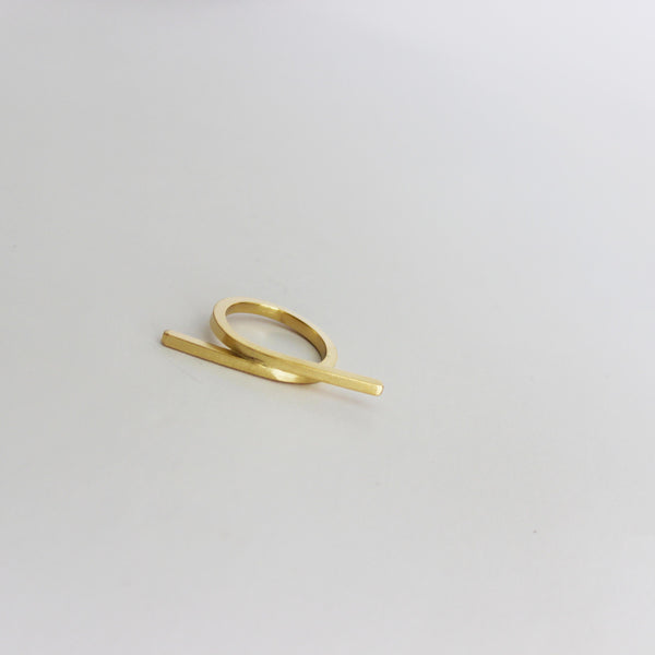 Cross Line Ring