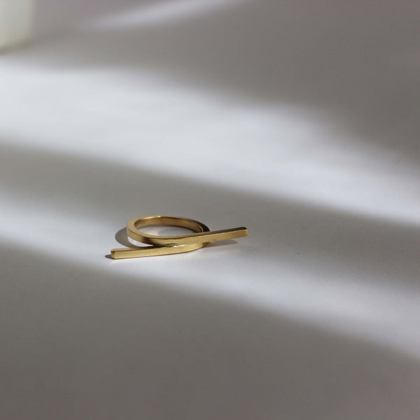 Cross Line Ring