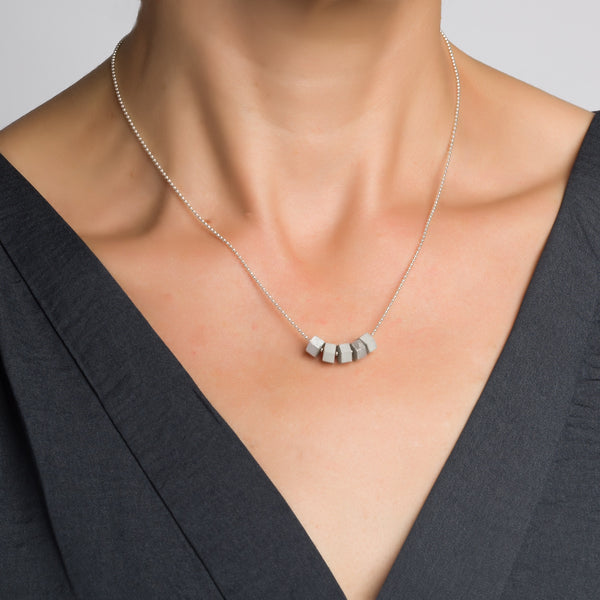 Hexagon Concrete Beads Necklace by Baara Jewelry, Everyday Jewlery, Unconventional Jewelry, Beautiful Jewelry, Beaded Necklace
